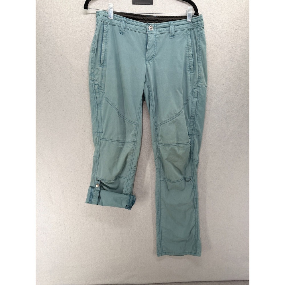 Kuhl Cargo Pants Womens 6 Short Blue Spire Roll Up Hiking Outdoor Convertible